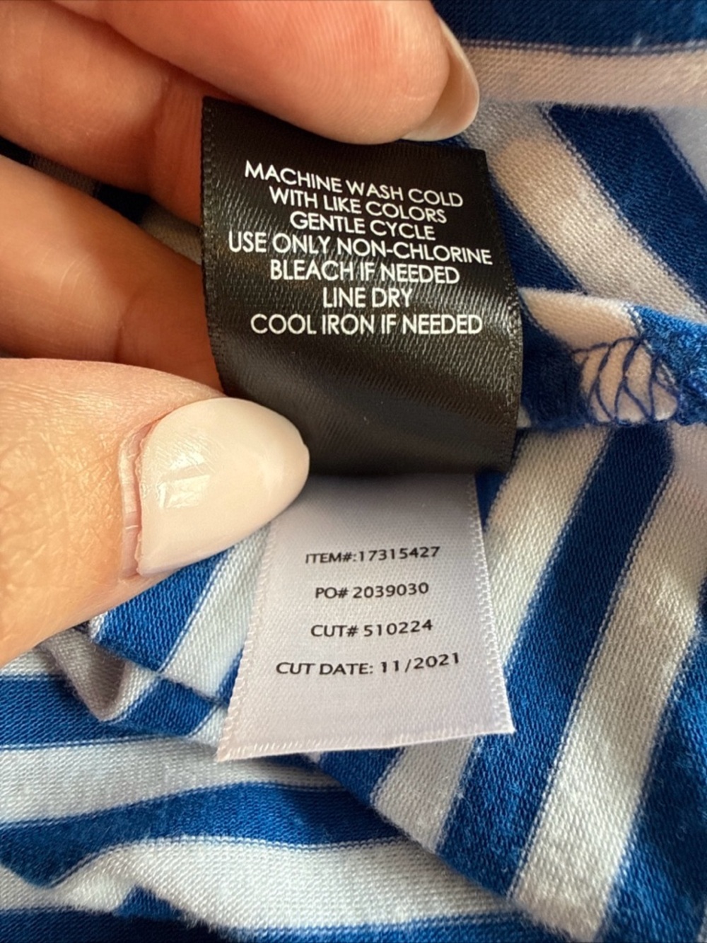 Torrid Blue & White Stripe Maxi Jersey Snap Front Dress Nautical Preppy Size 3 - Picture 11 of 11